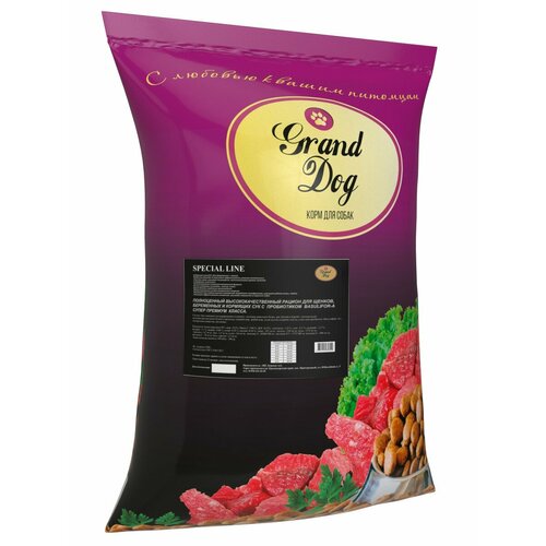 Grand Dog SPECIAL LINE 10кг для щенков, беременных и кормящих сук с пробиотиком Basulifor-А