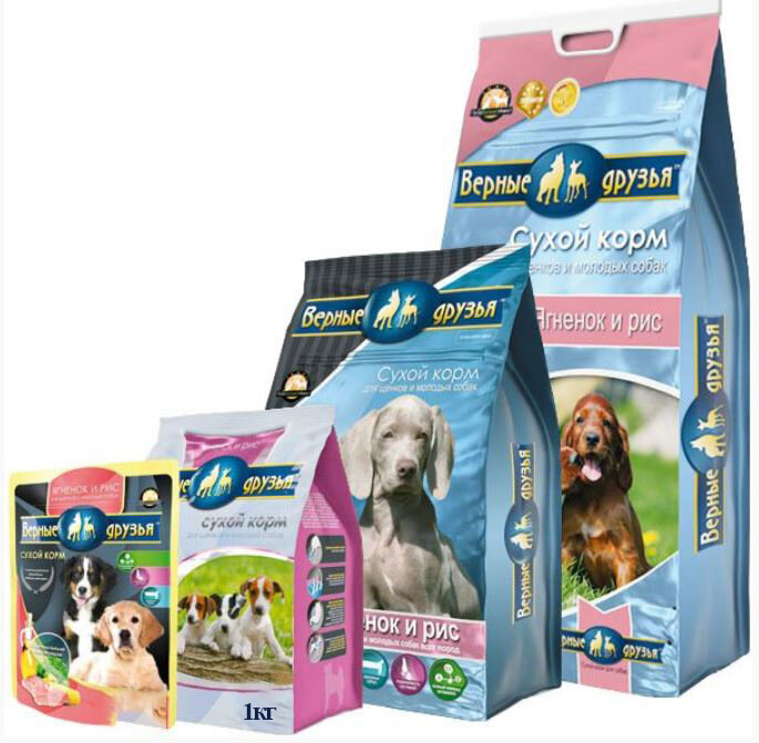 фото Верные друзья Сухой корм для щенков и молодых собак Ягненок и рис, 1кг