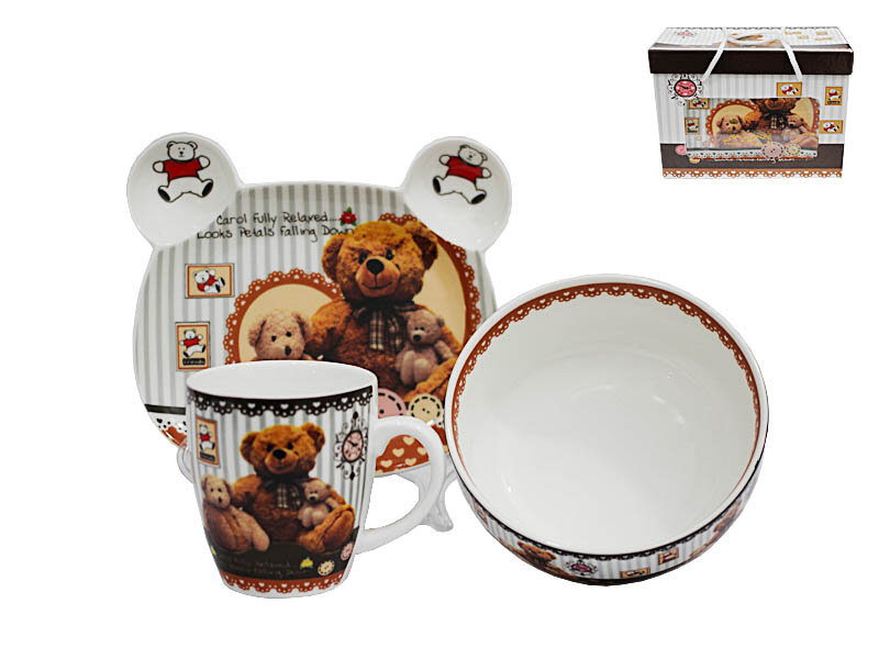 фото Детский набор из 3 предметов в подарочной упаковке Фарфор 105-039 118-105-039