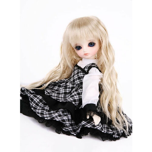 Парик Luts CDW-21For Honey Delf (Волнистый парик CDW-21 блонд размер 15-18 см для кукол Латс)