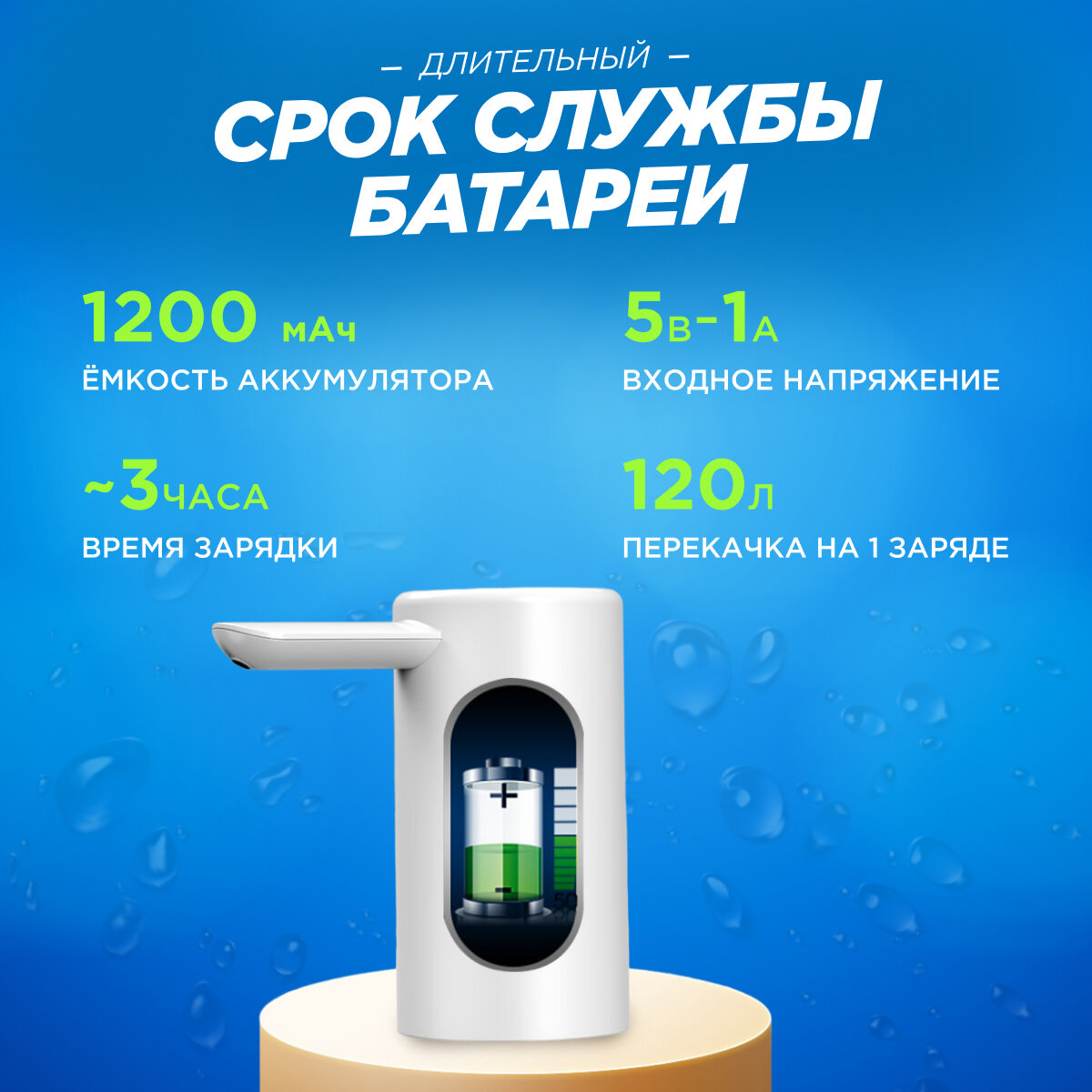 Помпа для воды электрическая Aqualike W3 — фото 4