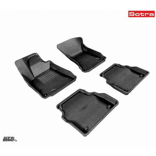 Коврики салона Sotra 3D Lux для Audi A8 Long 2018- AWD черные. Артикул ST 74-00682