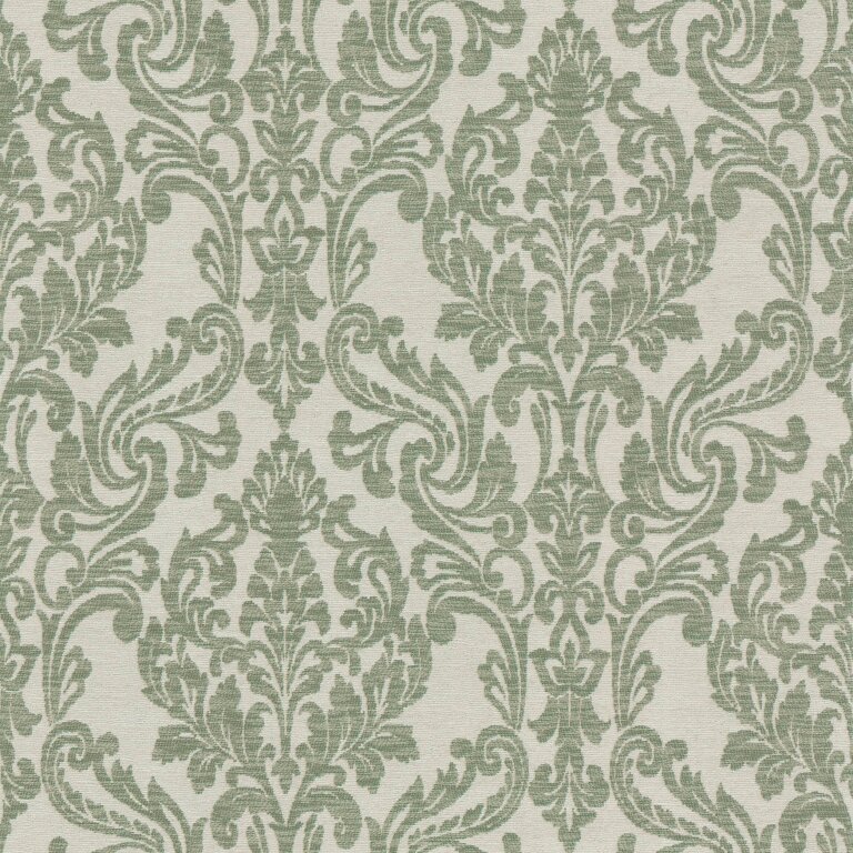 фото Обои бумажные 0.53х10.05 м вензеля цвет зелёный МОФ 237912-5