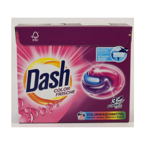 Dash 3 Fach Formel Color Frische Caps Капсулы для стирки цветного белья 20 шт