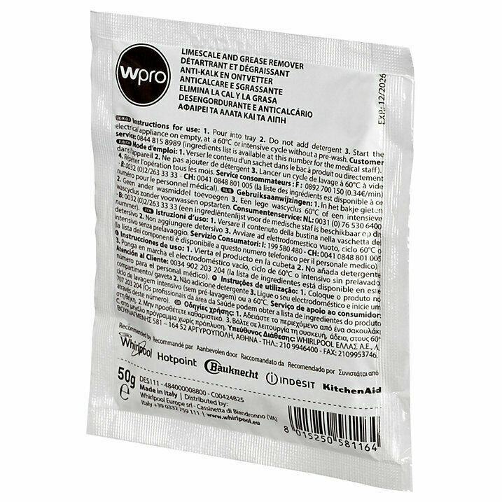 фото Средство для удаления накипи и жира 1 пакетик антинакипин Wpro