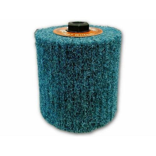 Валик шлифовальный для сатинирования из нетканого материала GTOOL 100х100хМ14, зерно ZK COARSE (P80)