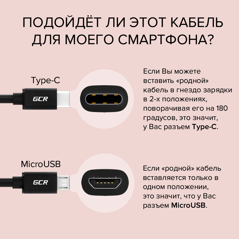 GCR Кабель 0.15m USB 2.0, AM угловой левый /microB 5pin угловой левый, черный, 28/28 AWG — фото 4