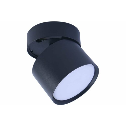 Накладной поворотный светильник truEnergy gx53 d82xh80мм ip20 черный/алюминий 21006