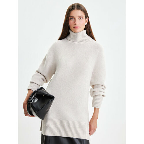 фото Свитер zarina, размер 2xs (ru 40), бежевый