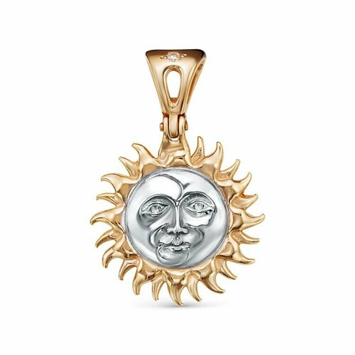 фото Подвеска красная пресня, серебро, 925 проба, родирование, фианит, размер 3 см.