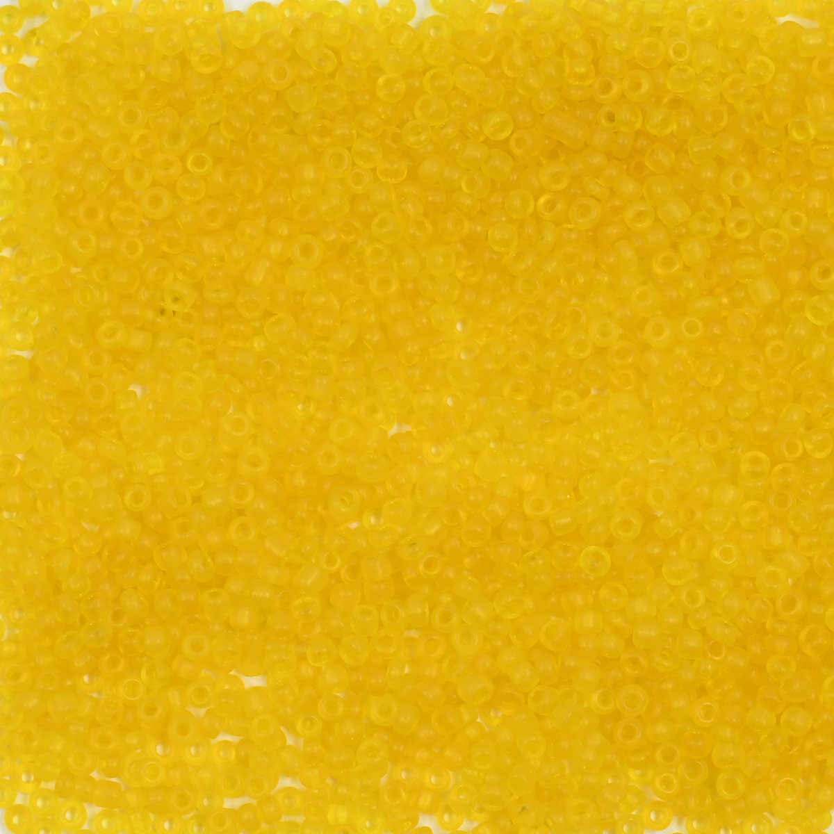 Бисер (стекло) 11/0, 20 г (упак), Astra&Craft, 10 упак (М10 жёлтый/прозрачный, матовый)