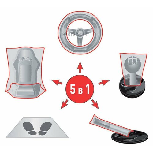 REINWELL 999186 999186_набор! чехлов 5 в 1 -L\