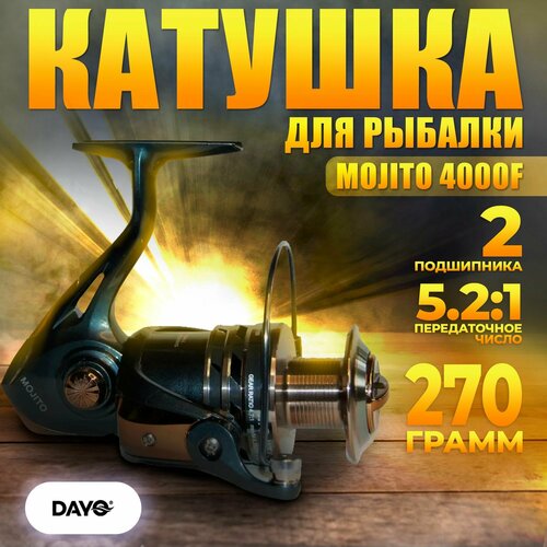 Катушка для рыбалки DAYO MOJITO 4000F / для спиннинга / для фидера катушка для рыбалки dayo tigris 4000f для спиннинга для фидера