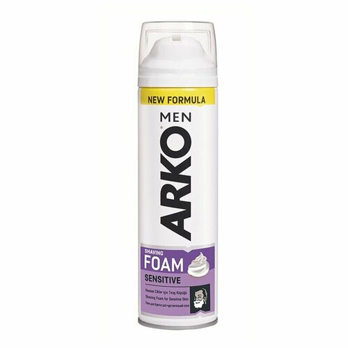 Пена для бритья Arko men Sensitive, 200мл гель для бритья arko men sensitive 200мл