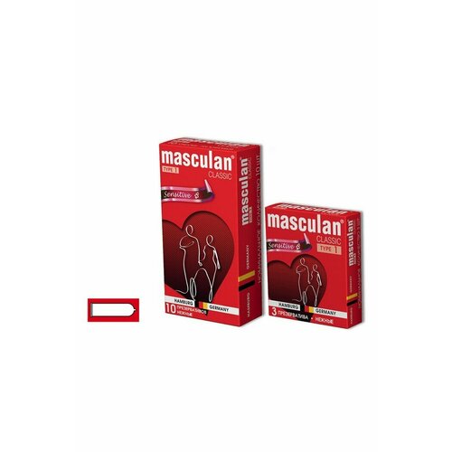 Презервативы Нежные (Senitive) Masculan Classic 1 10 шт. презервативы masculan 1 classic нежные 3 шт