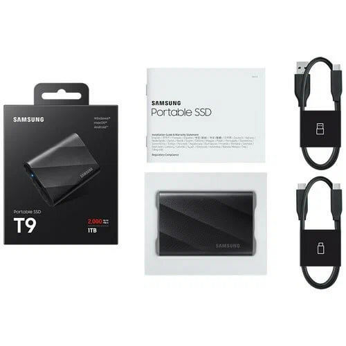 4 ТБ Внешний накопитель Samsung T9 SSD USB 32 Black (Черный) MU-PG4T0B/WW