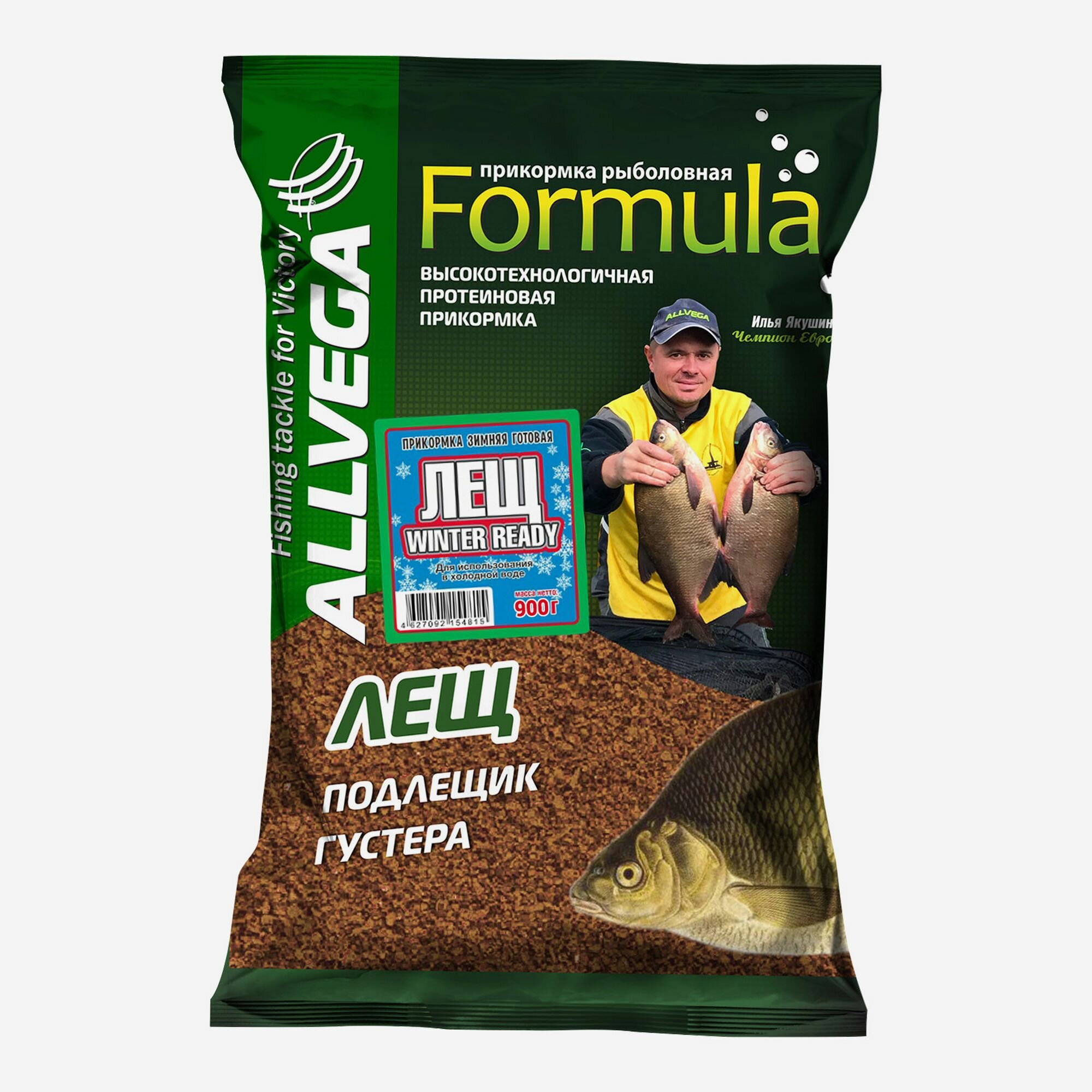 Прикормка зимняя готовая ALLVEGA "Formula Winter Ready" 09кг (ЛЕЩ) 5 штук