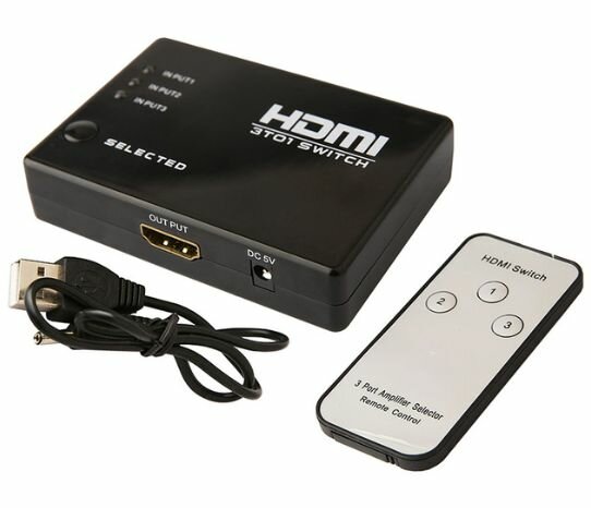 HDMI сумматор 3 входа 1 выход (свитч 3x1)