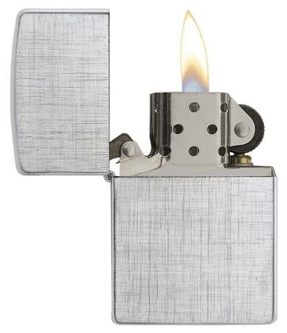 Зажигалка ZIPPO Classic с покрытием Brushed Chrome, латунь/сталь, серебристая, матовая, 36x12x56 мм