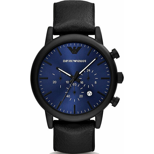 фото Наручные часы emporio armani, черный, синий