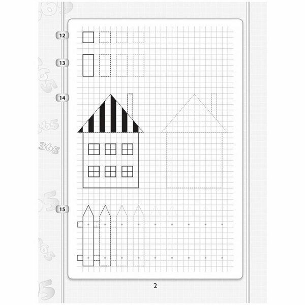365 5 заданий и узоров Соединяем и рисуем по клеточкам - фото №10