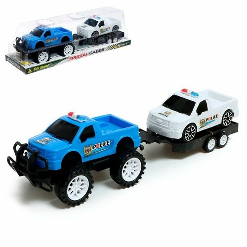 Машина Джип инерция прицеп машинка 779₽