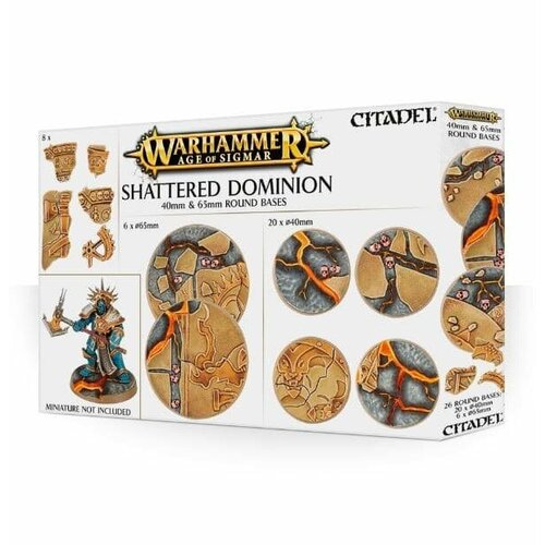 66-97GW Эра Сигмара: Поверженное Владычество круглые подставки 65 и 40 мм (Aos: Shattered Dominion: 65 & 40 mm Round) миниатюры warhammer games workshop age of sigmar dominion