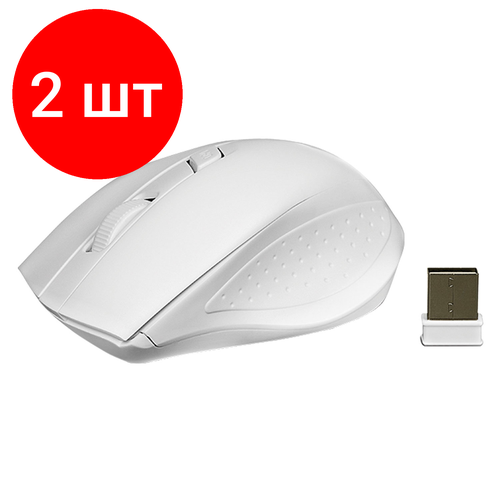 Комплект 2 шт Мышь беспроводная SVEN RX-325 3 кнопки 1 колесо-кнопка оптическая белая SV-03200325WW 187800₽