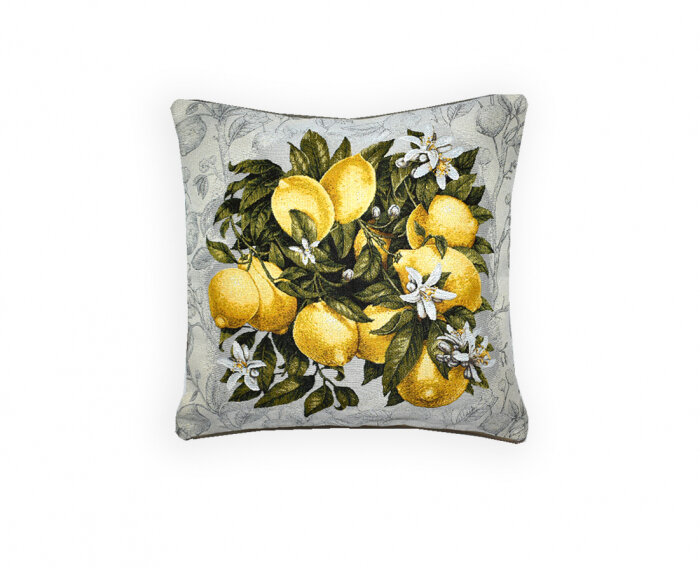 фото Наволочка Декоративная Гобеленовая 45х45 "Лимоны на ветке"