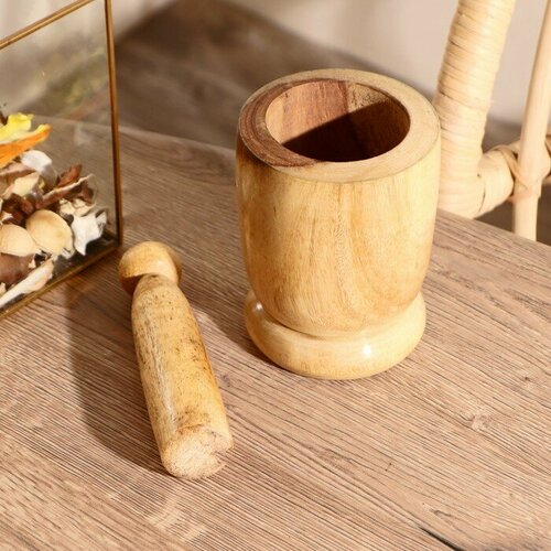 Ступка и пестик Мечта дерево 8х8х16 см 1200₽