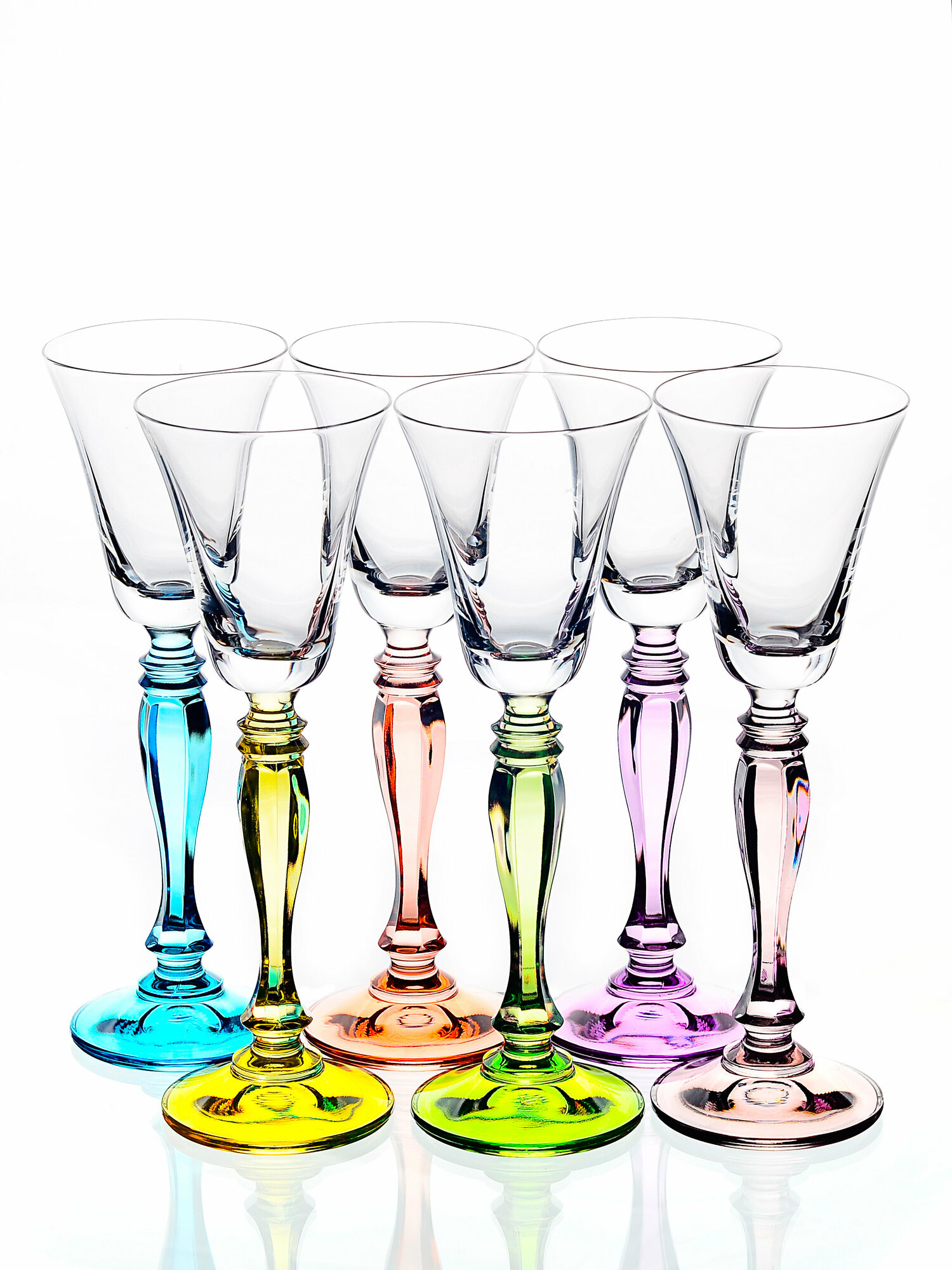фото Набор рюмок 6шт. "Виктория" 50мл цветные