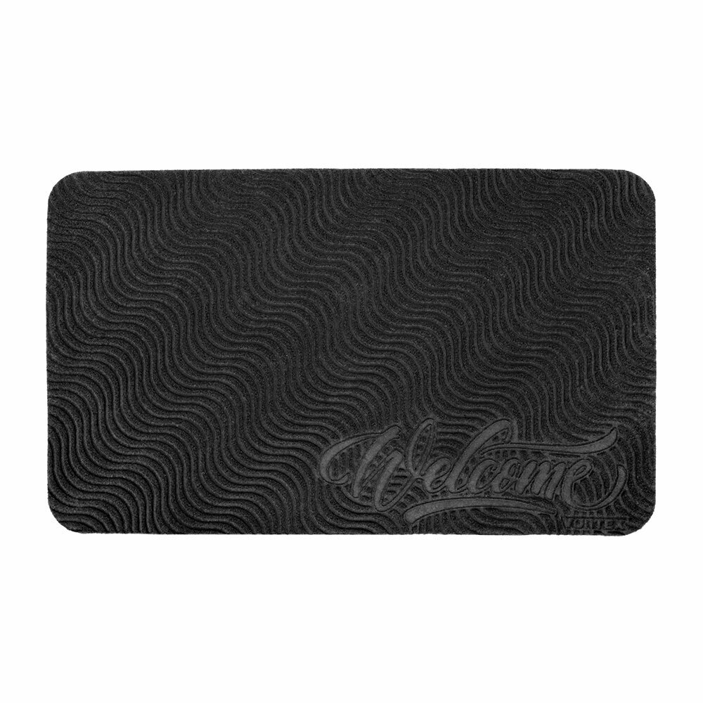 фото Коврик придверный VORTEX,"COMFORT" 45*75 см, "Welcome", без подложки, серый VORTEX