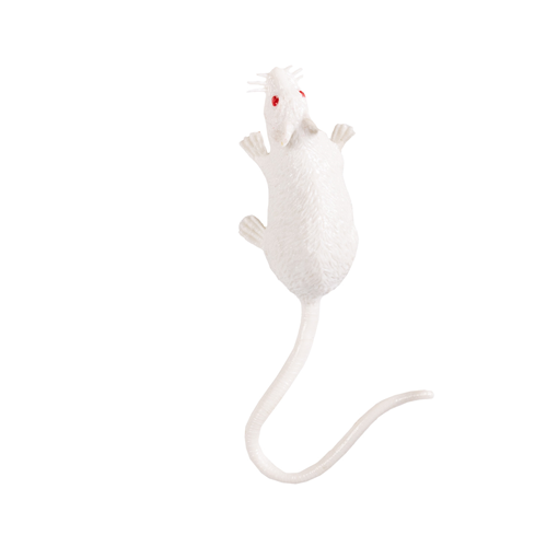 Мышь белая пластик 8см 12штG 500₽