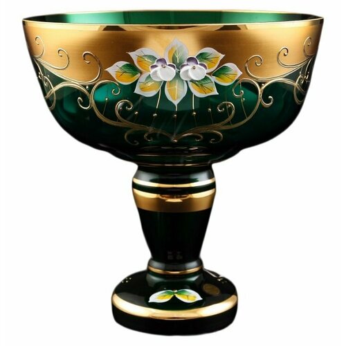 Конфетница 20 х 22 см нн Star Crystal Лепка зеленая SC 120111 7344₽