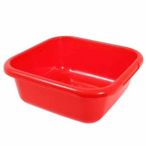 Таз пластмассовый квадратный 9 л красный 807₽