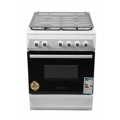 Комбинированная плита Danke 606002гэ Белый цвет в размере 60x60см с электрической духовкой 2100000₽