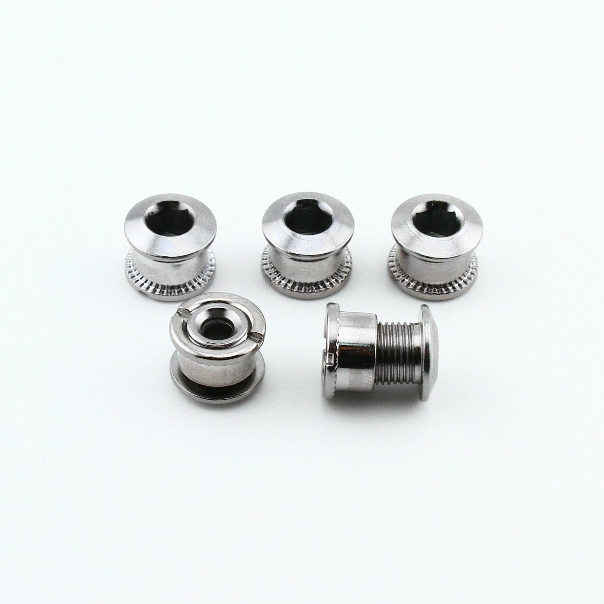 фото Бонки для крепления звёзд велосипедов Energy 6.5мм (болт 9.5мм) короткие, 5 штук, серебристые