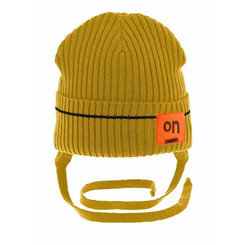 фото Шапка mialt, размер 48-50, горчичный