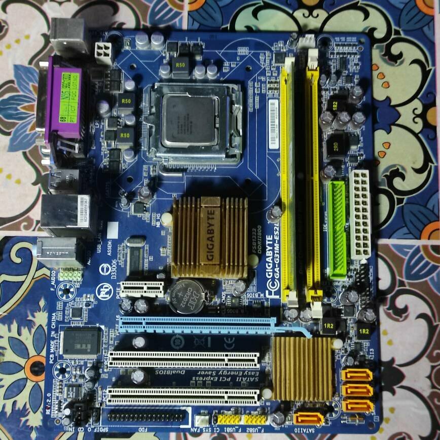 Комплект мат. плата GIGABYTE GA-G31M-ES2L +CPU Celeron 430 +DDR2 1GB