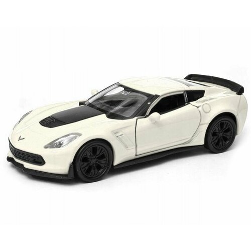 Машинка 2017 CHEVROLET CORVETTE Z06 Белый / модель машины 1:38 с пружинным механизмом