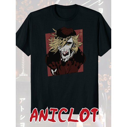 фото Футболка, размер m, черный aniclot