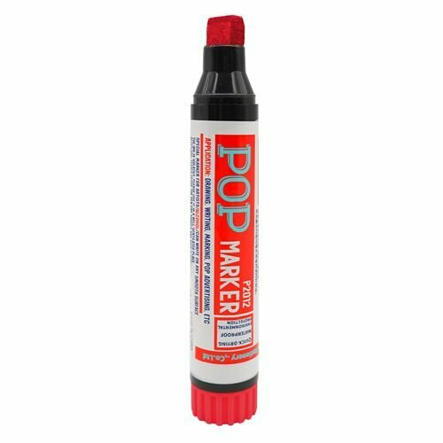 Маркер для граффити, маркировки, теггинга Flysea POP P2012, 12 мм, перманентный чернильный цвет красный