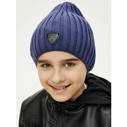 фото Шапка noble people, размер 54-56, синий