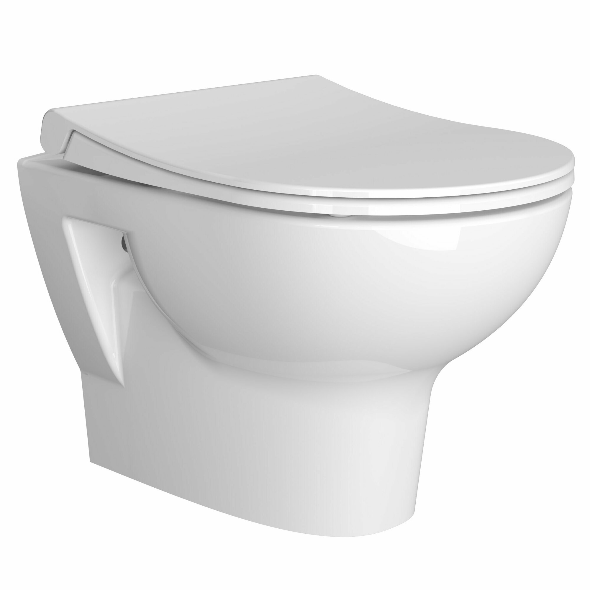 фото Унитаз подвесной Vitra Zentrum 355х500х350 безободковый с сиденьем микролифт, белый 5795B003-6077