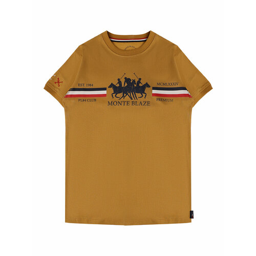 Футболка , размер 134, коричневый