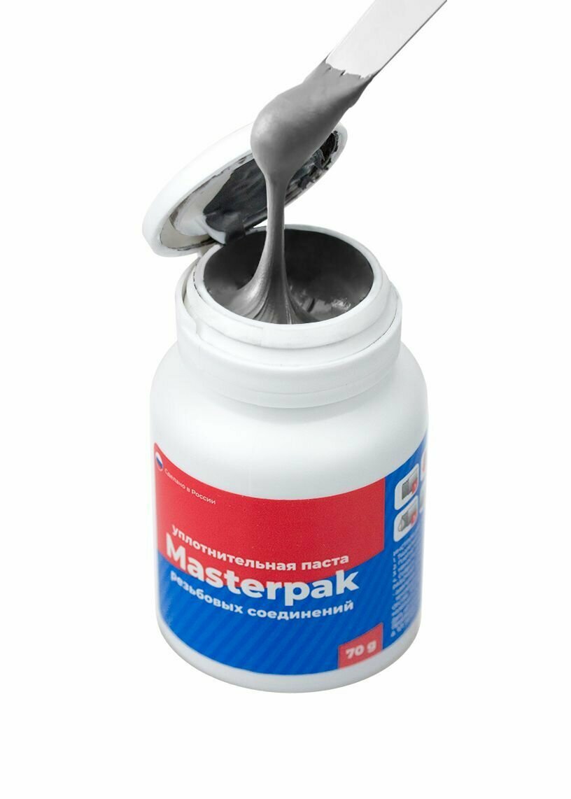 Комплект монтажный Masterpak (паста 70 гр. + лён 14 гр.) уплотнительный для сантехнических трубных соединений