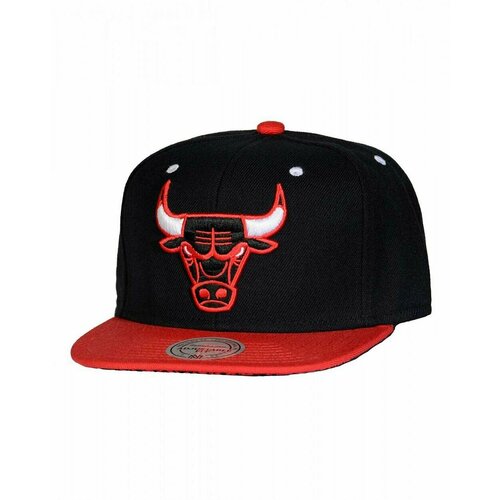 фото Бейсболка mitchell & ness, размер one size fits all, черный, красный