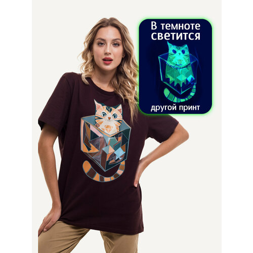 Футболка МЬЮЧ, размер 2XL, коричневый