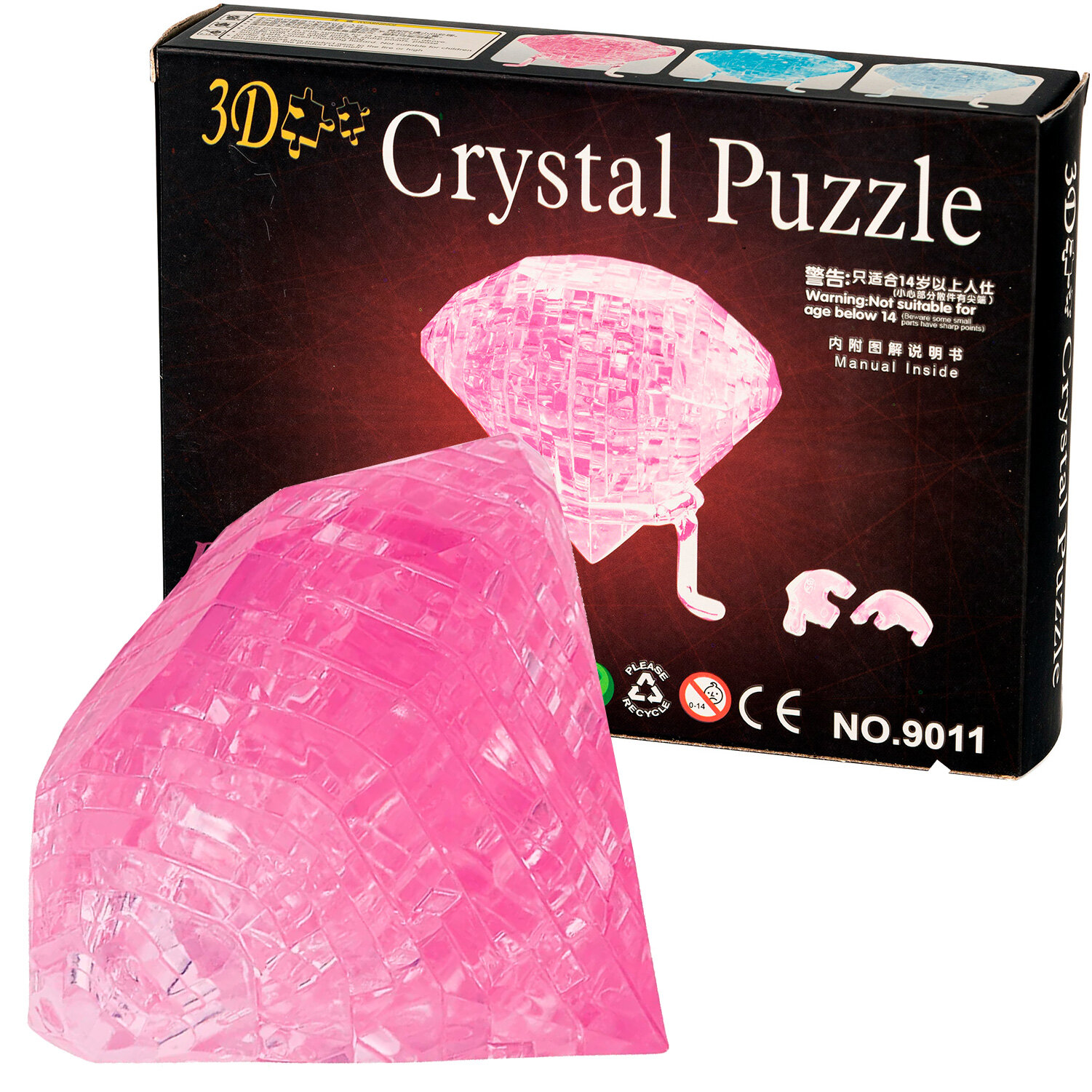 3D-Пазл Yuxin "Бриллиант" Crystal Puzzle, Розовый