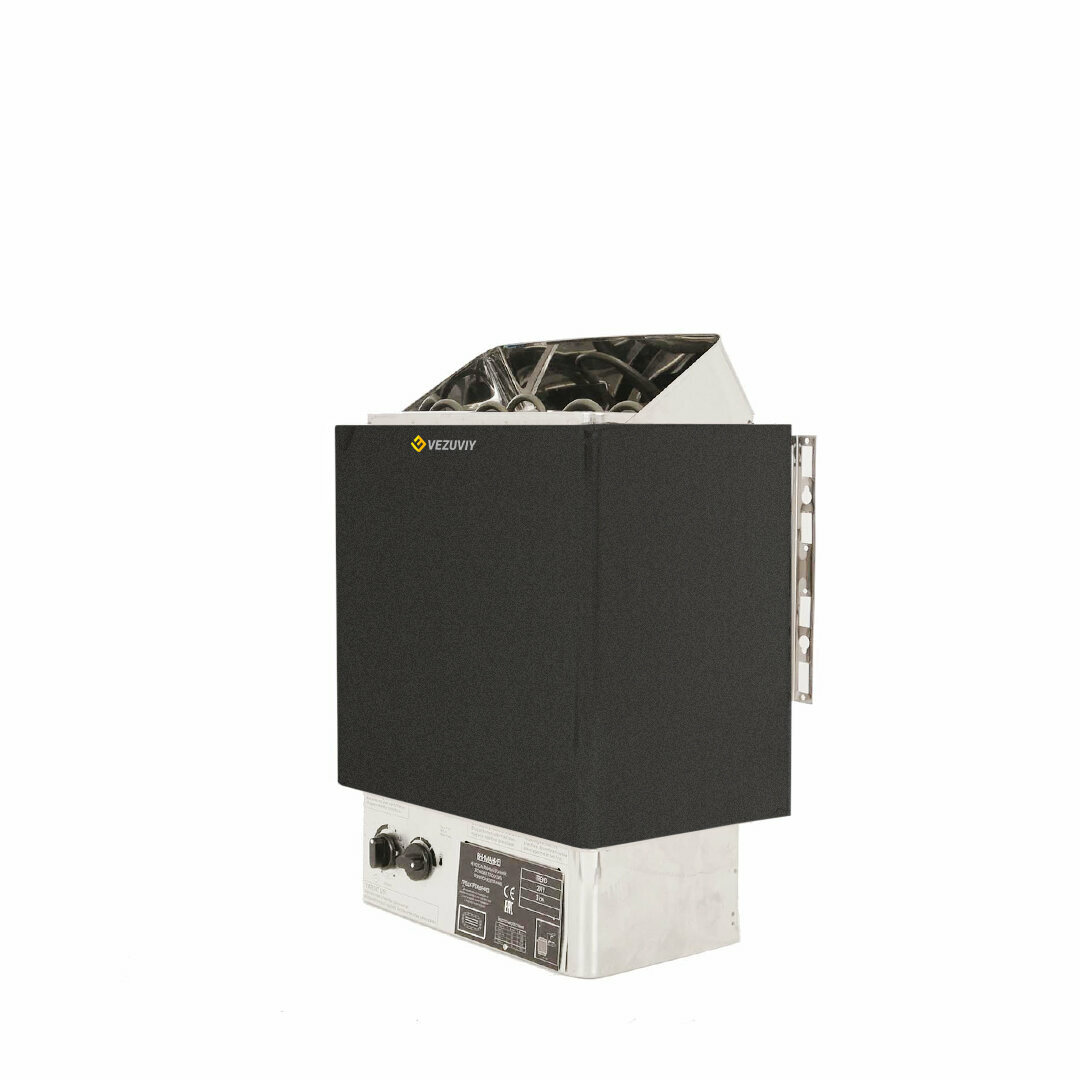 фото Электрокаменка VEZUVIY навесная (черная) - 9